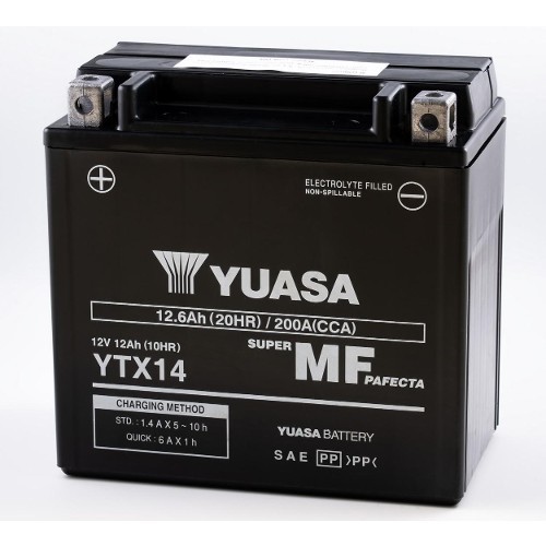 Yuasa YTX14-BS(WC) - 12V Maintenance Free VRLA Battery