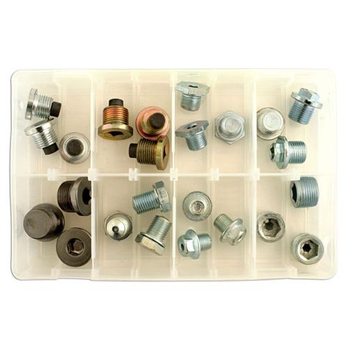 Laser Tools 32754 Sump Plug Assortment Euro 24 plugs plus washers to suit